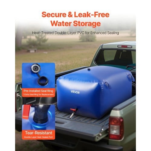 Water Storage Bladder 105.7 Gallon Large Capacity Water Bag, Portable & Collapsible Soft Waters Container, Leakproof & Tear-Resistant PVC Emergency Waters Storage Tank for RV Truck & Outdoor Use - Image 3