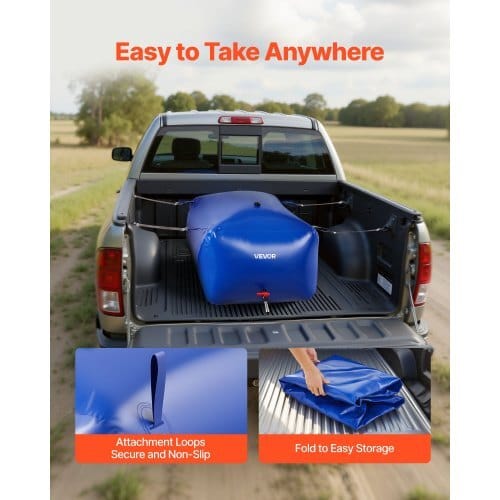 Water Storage Bladder 105.7 Gallon Large Capacity Water Bag, Portable & Collapsible Soft Waters Container, Leakproof & Tear-Resistant PVC Emergency Waters Storage Tank for RV Truck & Outdoor Use - Image 5
