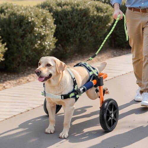Dog Wheelchair for Back Legs, Lightweight 2 Wheels Pet Wheelchair, Height, Width & Length Adjustable, Dog Cart with Shock-Absorbing Wheels, for Injured, Disabled Dogs 35-48 lbs, Medium - Image 7