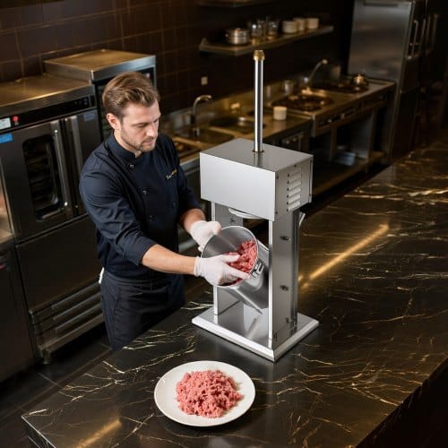 Electric Sausage Stuffer, 22 LBS / 10 L Vertical Meat Stuffer, Stepless Speed Control and Foot Pedal, Stainless Steel Heavy Duty Sausage Filler with 4 Stuffing Tubes, for Commercial & Home Use - Image 7