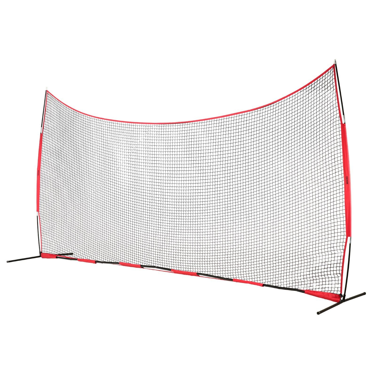 Barricade Backstop Net, 20x10 ft Ball Sports Barrier Netting, Portable Practice Equipment with Carry Bag, Protection Screen for Baseball Softball Lacrosse Soccer Hockey Training, for Backyard