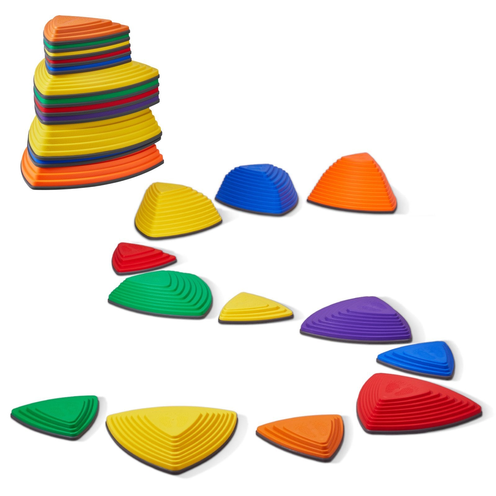 Balance Stepping Stones for Kids, 12 PCS, Up to 220 lbs, Non-Slip Toddlers Sensory Stepping Stones, Obstacle Course Coordination Game Toys Indoor or Outdoor Play for Children Aged 3 4 5 6 7 8+