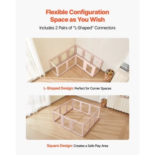 Dog Whelping Box, 60x59x23 in Transparent Plastic Dog Whelping Pen for X-Large Sized Dogs, Waterproof Puppy Playpen with Windows & Door Lock, Easy to Clean, Durable Indoor Pet Dogs Cats Birth Kit - Image 5