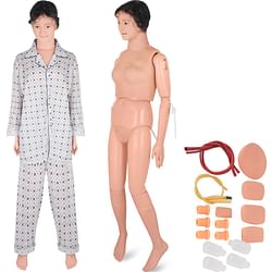 Category: Dropship Educational, SKU #JXMXNXHLMX0000001V0, Title: VEVOR Manikin for The Cure of The Patient Didactic Material in PVC Medical Training Teaching Manikin Model Woman for Teaching at School of Nursing Medicine