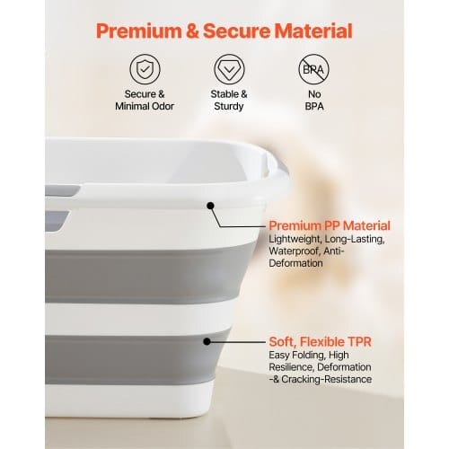 Dog Bathtub, Collapsible Dog Bath Tub, Pet Bathing Grooming Wash Shower Station, Portable Space-saving & Stable Support, Built-In Drainage Hole for Small Pet Puppy Doggie Cat Outdoor, Gray White - Image 2