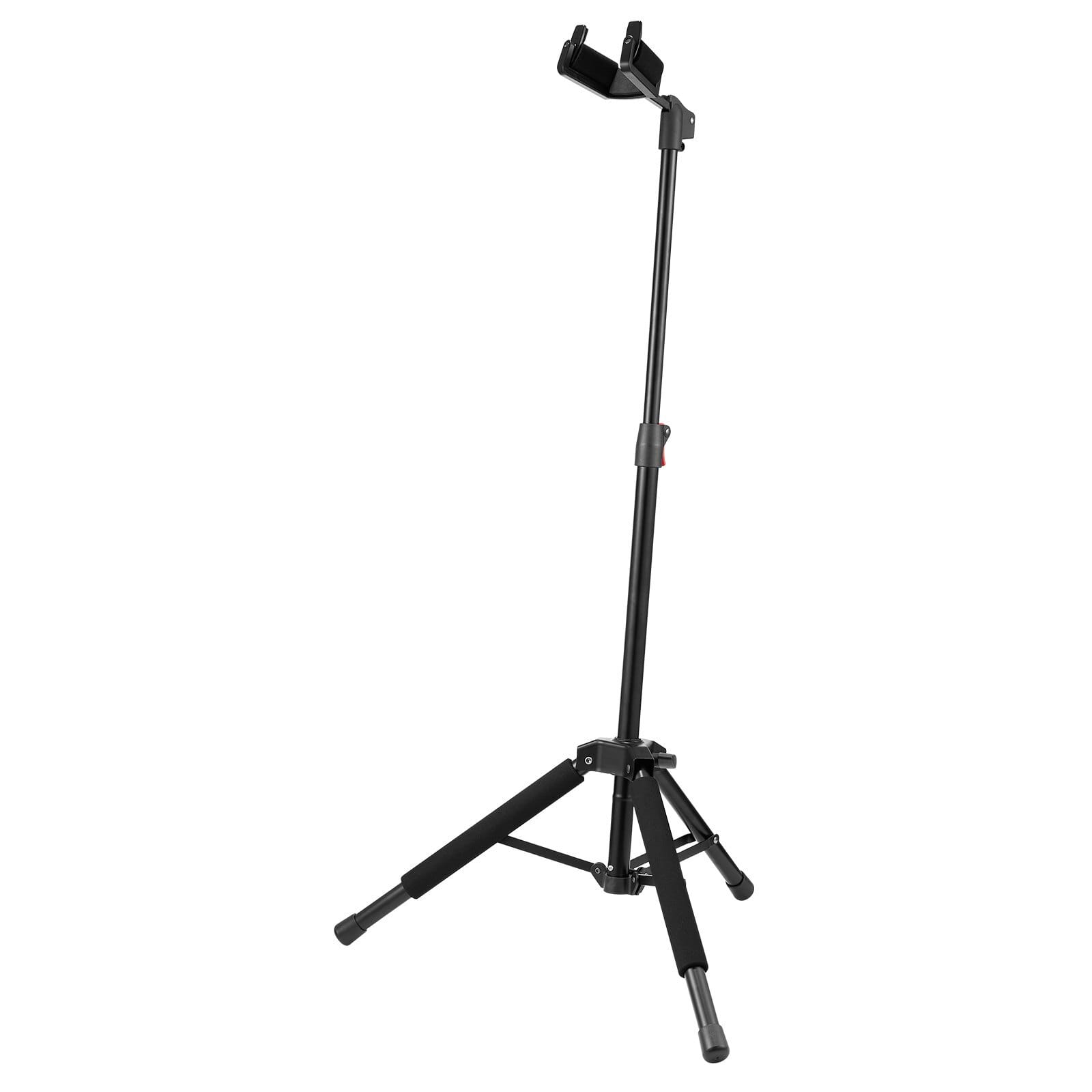 Tripod Guitar Stand, 33 lbs/15 kg Load Capacity, Floor-Standing Foldable Guitar Stand Display Rack with 35.4-47.2 in/900-1200 mm Adjustable Height, for Guitar Acoustic Electric Classical Bass