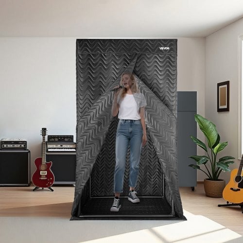6.56 ft Portable Vocal Booth Pro-Grade Recording Studio for Echo-Free Vocals - Image 7