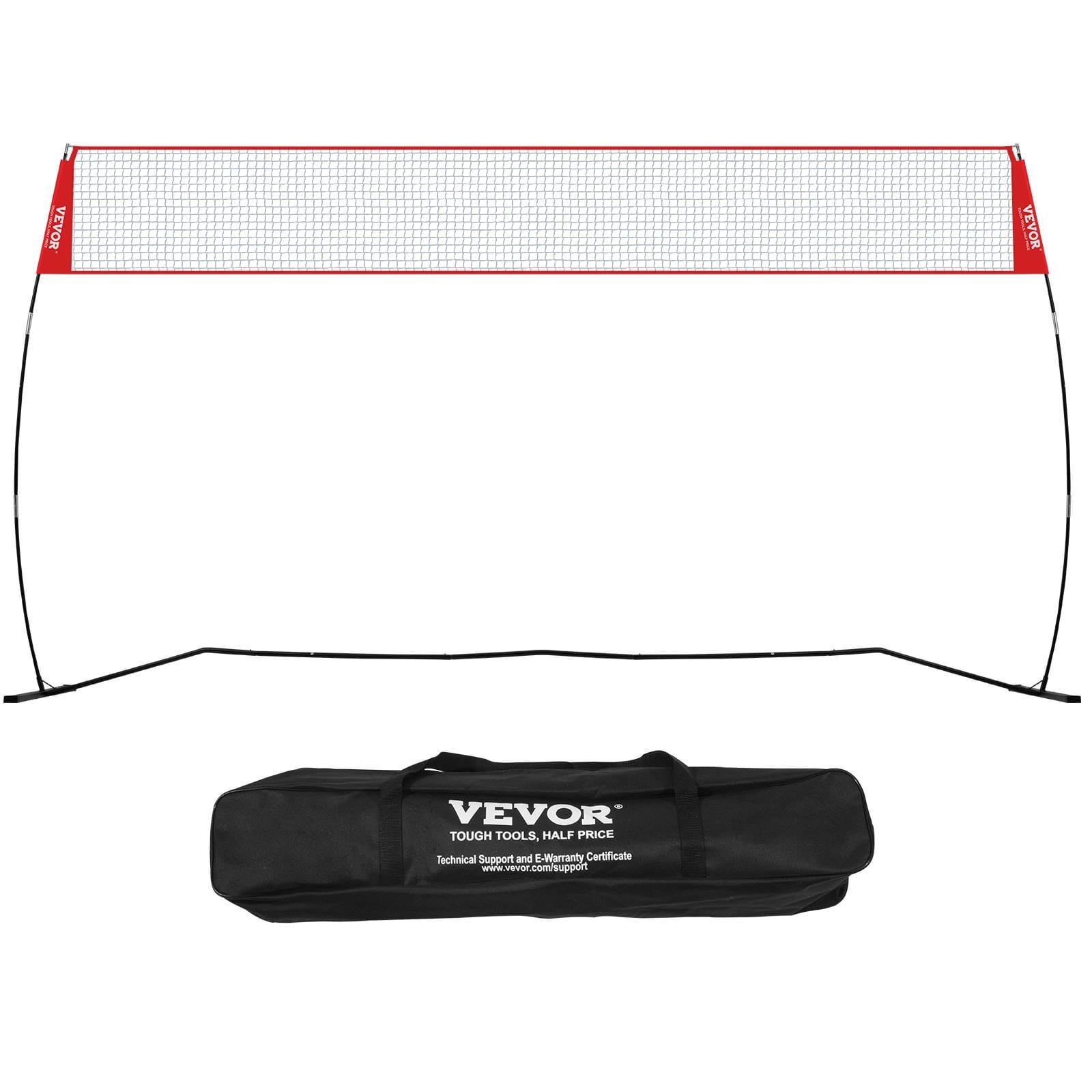 Freestanding Volleyball Training Net for Indoor or Outdoor Use, Adjustable Height Portable Net System with Carrying Bag, Professional Volleyball Practice Trainer for Hitting or Serving Drills