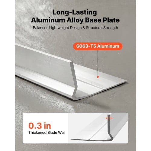 Concrete Screed Blade 14 ft Length Aluminum Alloy Board Leveling Tool, 5.3 in Wide Straight Edge, Wide Coverage, Replacement Surface Leveler for Driveway, Patio, Sidewalk, Garage Floor Finishing - Image 3