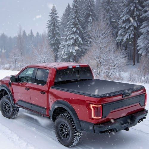 Soft Roll-Up Truck Bed Tonneau Cover, Compatible with 2017-2025 Honda Ridgeline, Fits 5 ft (5 ft 4 in/64 in) Bed, Triple-Layer Heavy-Duty PVC Tonneau Cover with Three Aluminum Alloy Support Bars - Image 7