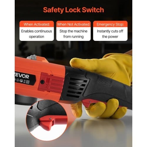 Angle Grinder, 5" Electric Grinder Power Tool, 10Amps 10000RPM High-Speed Corded Angle Grinders with 230?° Adjustable Dust Guard for Metal Grinding, Cutting, Rust Removal (Disc Not Included) - Image 2