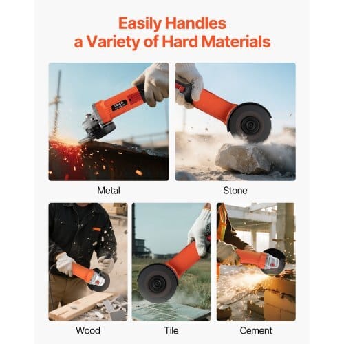 Angle Grinder, 5" Electric Grinder Power Tool, 10Amps 10000RPM High-Speed Corded Angle Grinders with 230?° Adjustable Dust Guard for Metal Grinding, Cutting, Rust Removal (Disc Not Included) - Image 5