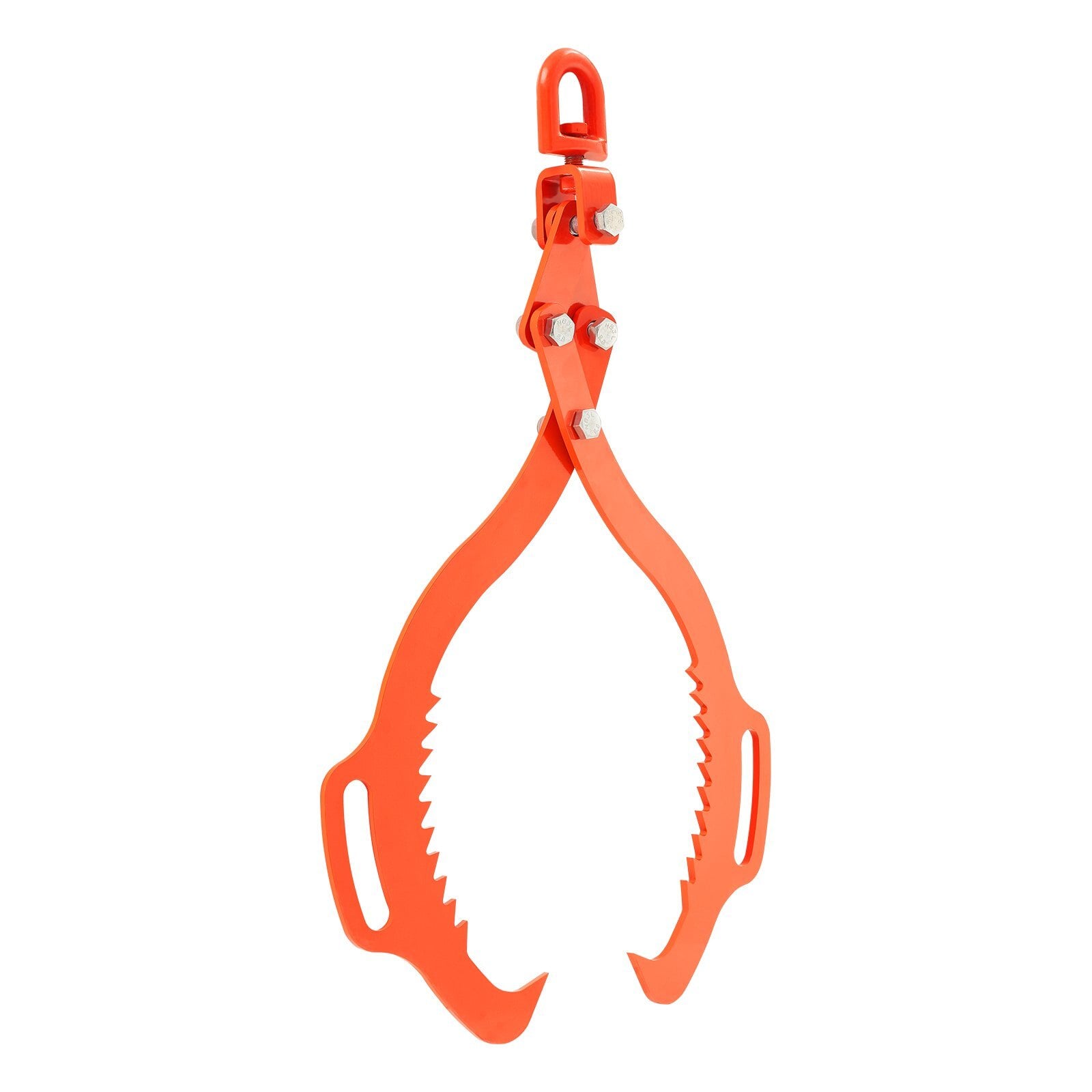 28in Log Lifting Tongs, 2-Claw Log Tongs, Heavy Duty Steel Log Grapple, 1100LBS Lifting Capacity, Swivel Log Graper Timber, Eagle Claw Design, Log Skidding Tongs for Trucks, Tractors, Forklifts