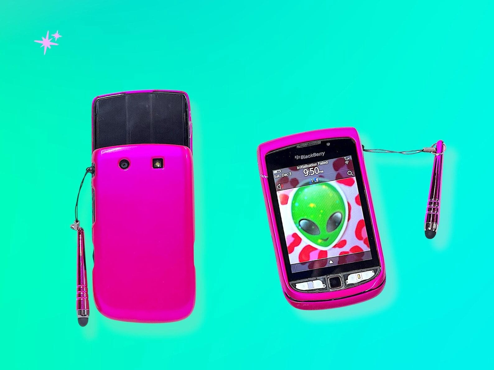 Vintage Y2K Pink BlackBerry Mobile Cell Phone.Works.RARE.