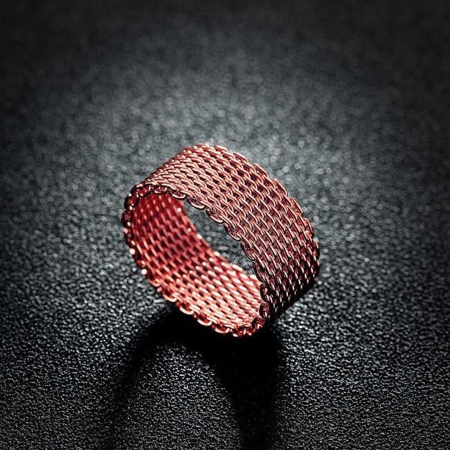 Cherish Mesh Rings In 18kt Gold Plating Rose Gold Plating And 925 Silver Plated - Image 4