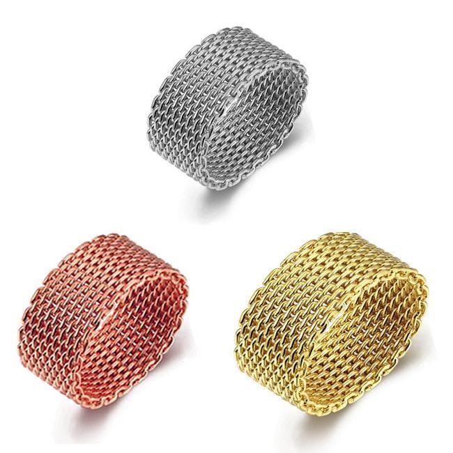 Cherish Mesh Rings In 18kt Gold Plating Rose Gold Plating And 925 Silver Plated - Image 5