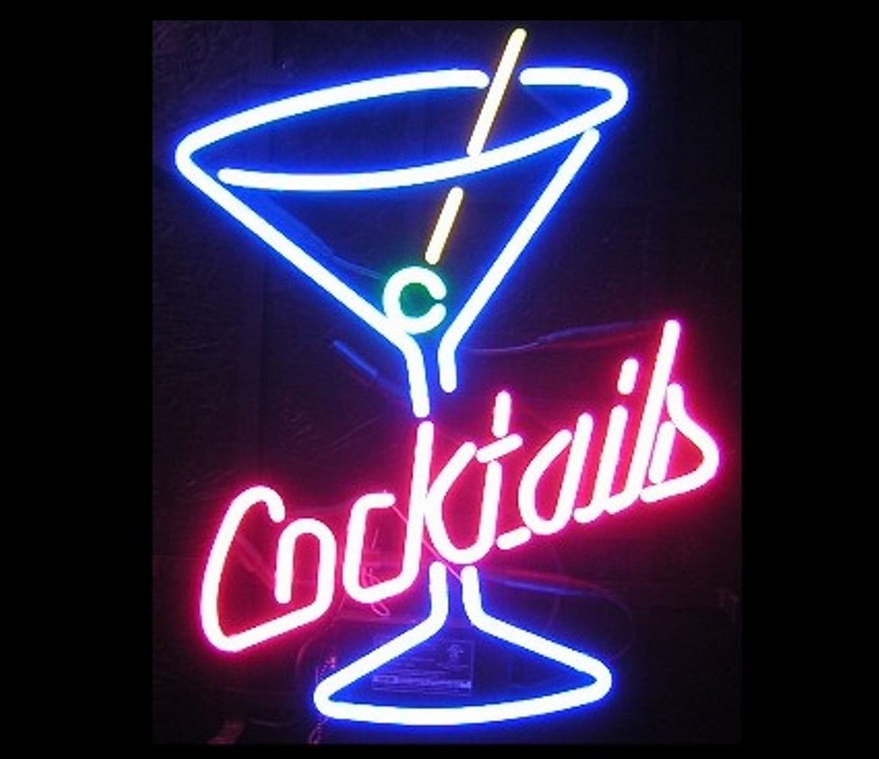 Cocktail Martini Neon Bar Sign 