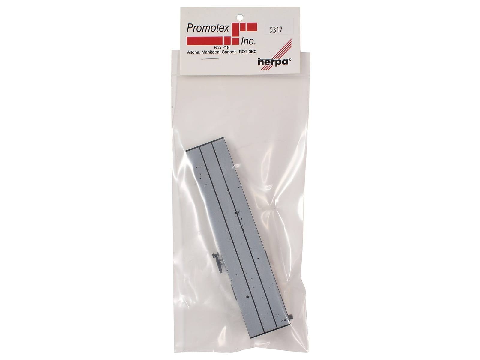 40ft 3-Axle Flatbed Trailer Gray Top 1/87 (HO) Plastic Model by Promotex - Image 3