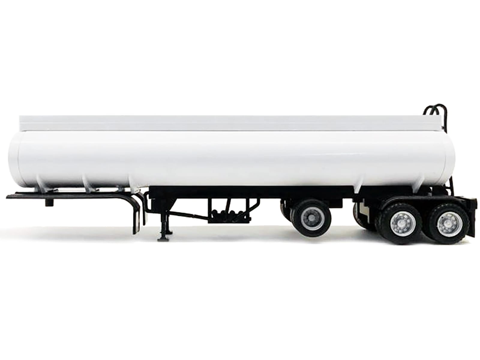 Tag-Axle Elliptical Tanker Trailer White 1/87 (HO) Plastic Model by Promotex - Image 2