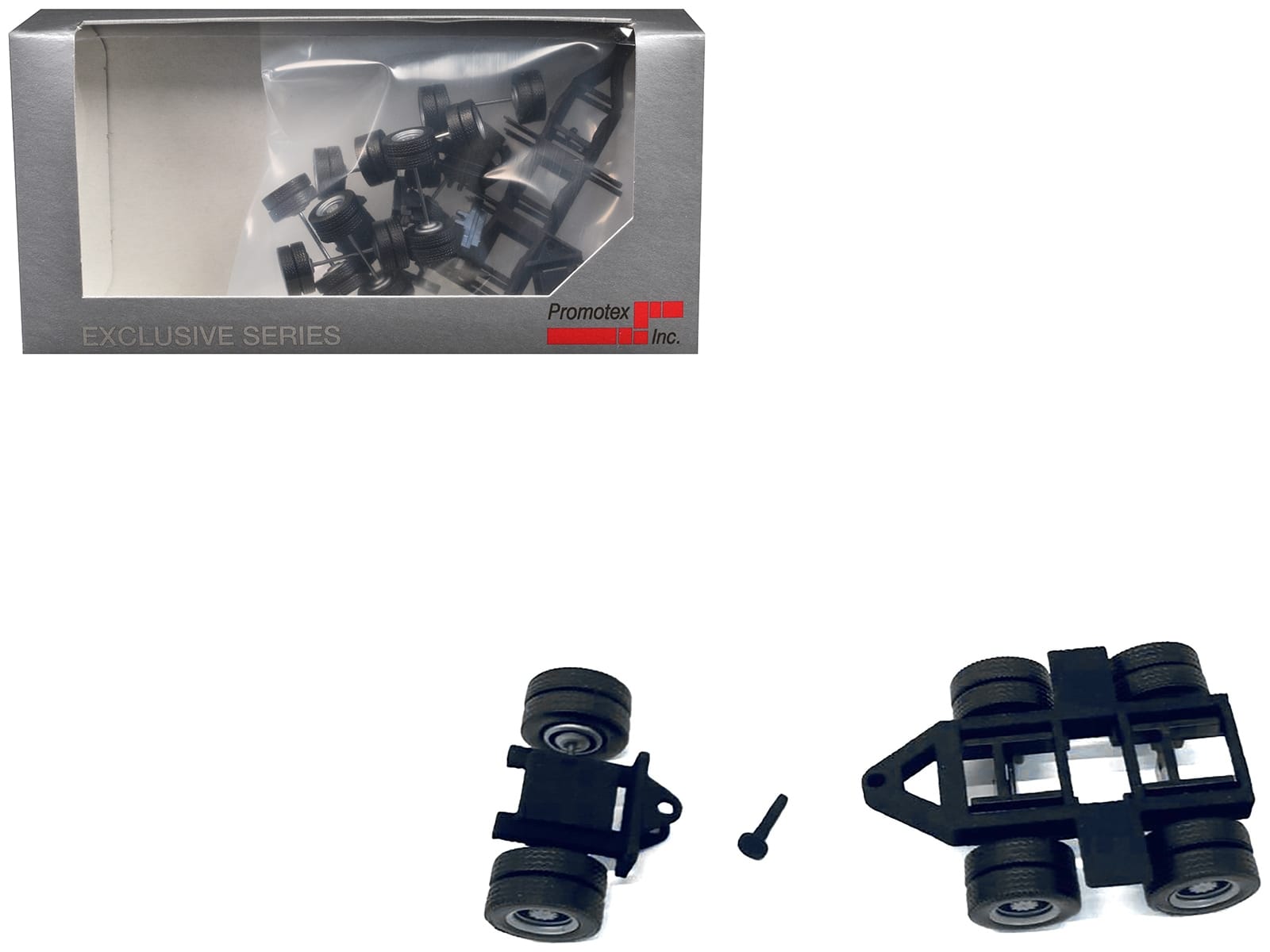 Lowboy Dual Axle Booster with Integrated Rear Axle (2 Sets) 1/87 (HO) Plastic Model by Promotex - Image 2