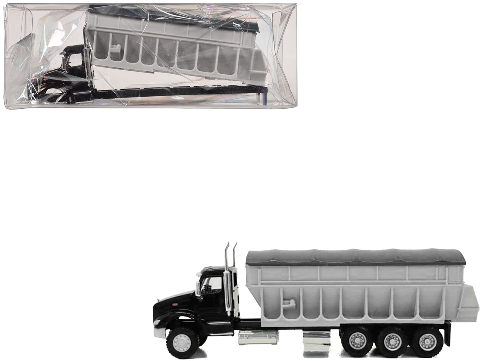 Peterbilt 579 Potato/Sugar Beet Truck Black 1/87 (HO) Plastic Model Car by Promotex - Image 2