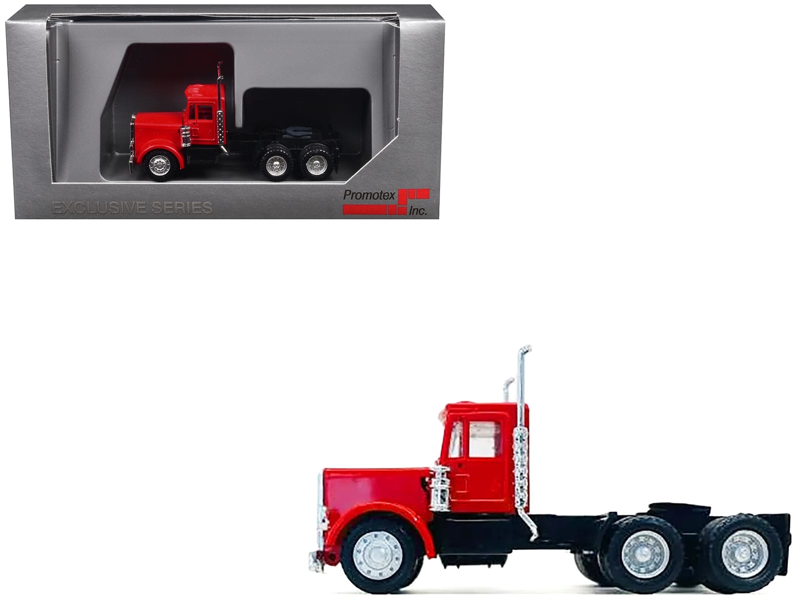 Peterbilt Short Day Cab Red 1/87 (HO) Plastic Model Car by Promotex - Image 2