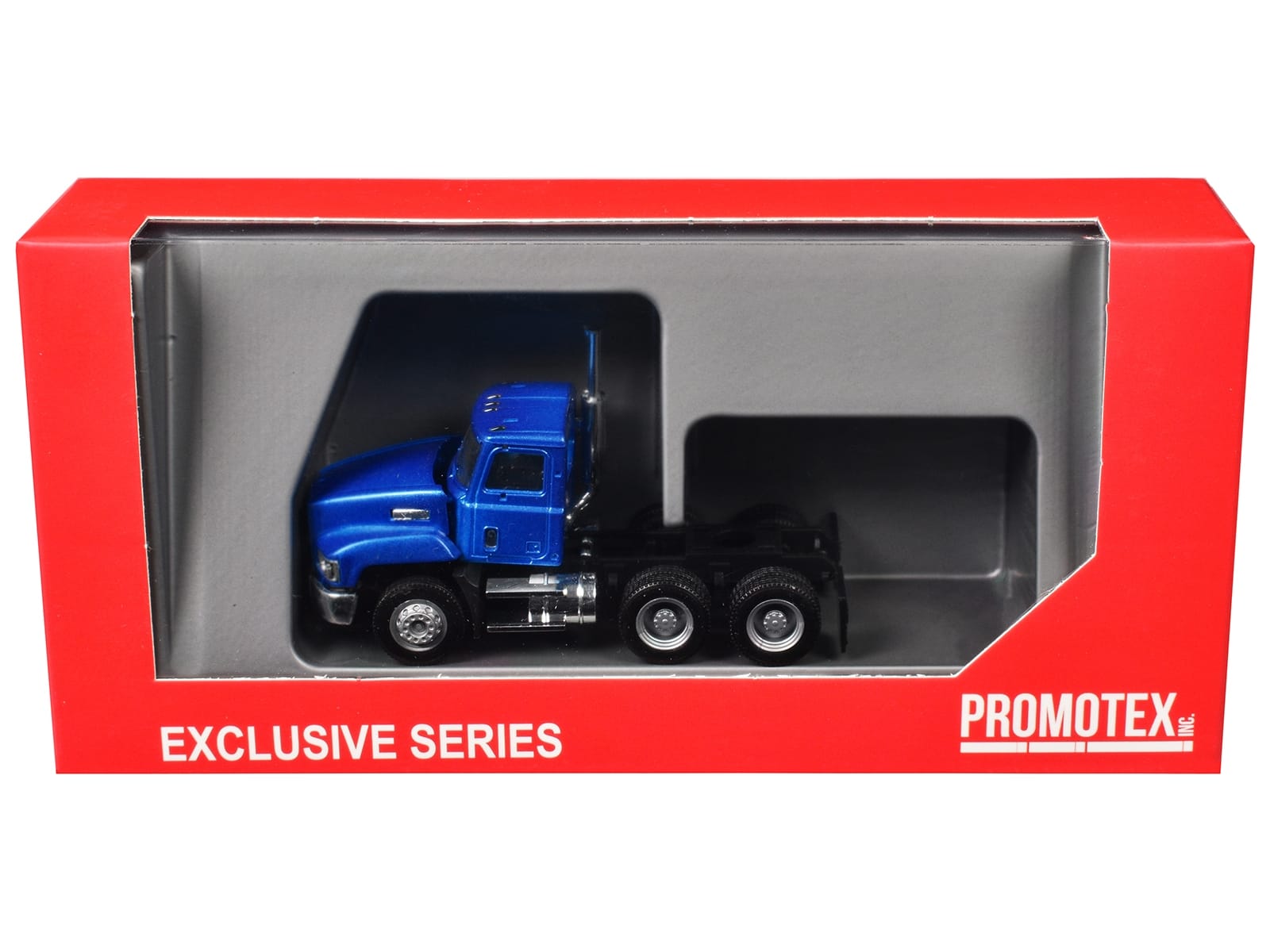 Mack 603 Short Day Cab Blue Metallic 1/87 (HO) Plastic Model Car by Promotex - Image 3