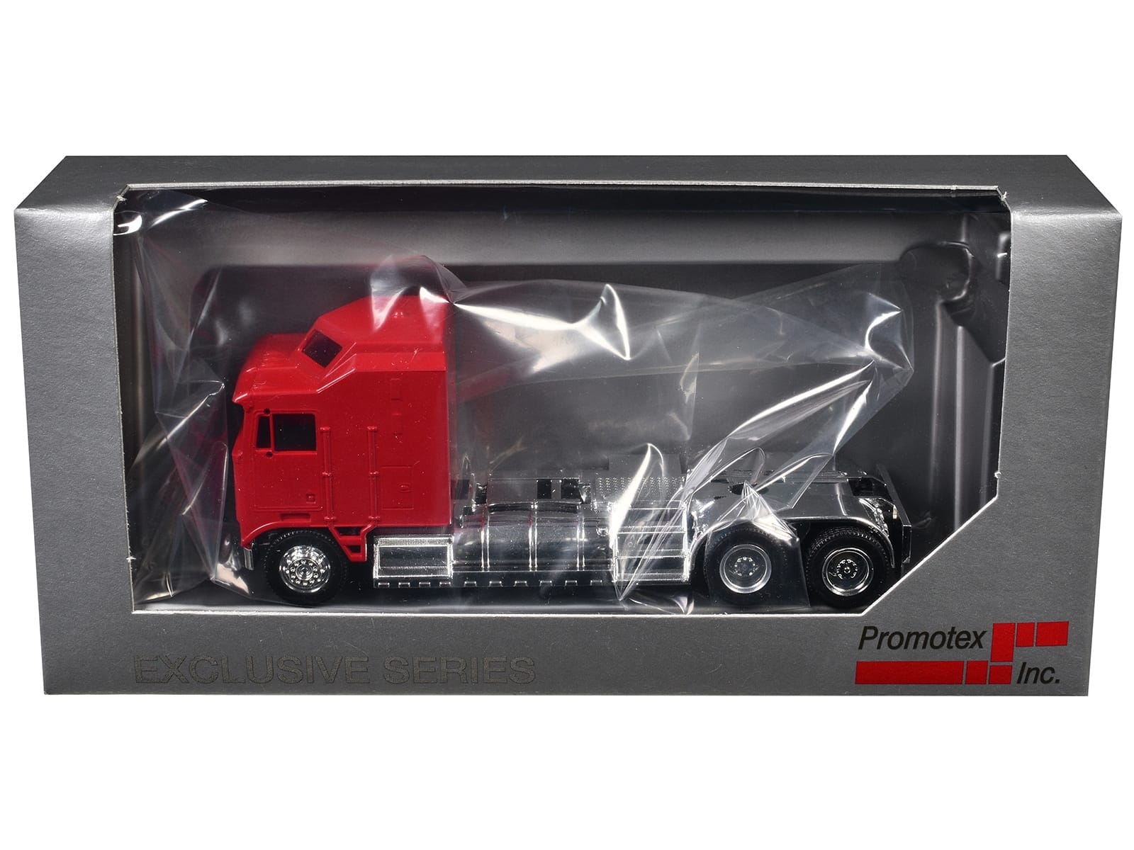 Kenworth K100 with 5-Bar Grill and XXL Chassis Red 1/87 (HO) Plastic Model by Promotex - Image 3
