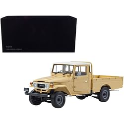 Category: Dropship Die Cast Model Cars And Trucks, SKU #08958BE, Title: Toyota Land Cruiser 40 RHD (Right Hand Drive) Pickup Truck Beige with Matt White Top 1/18 Diecast Model Car by Kyosho