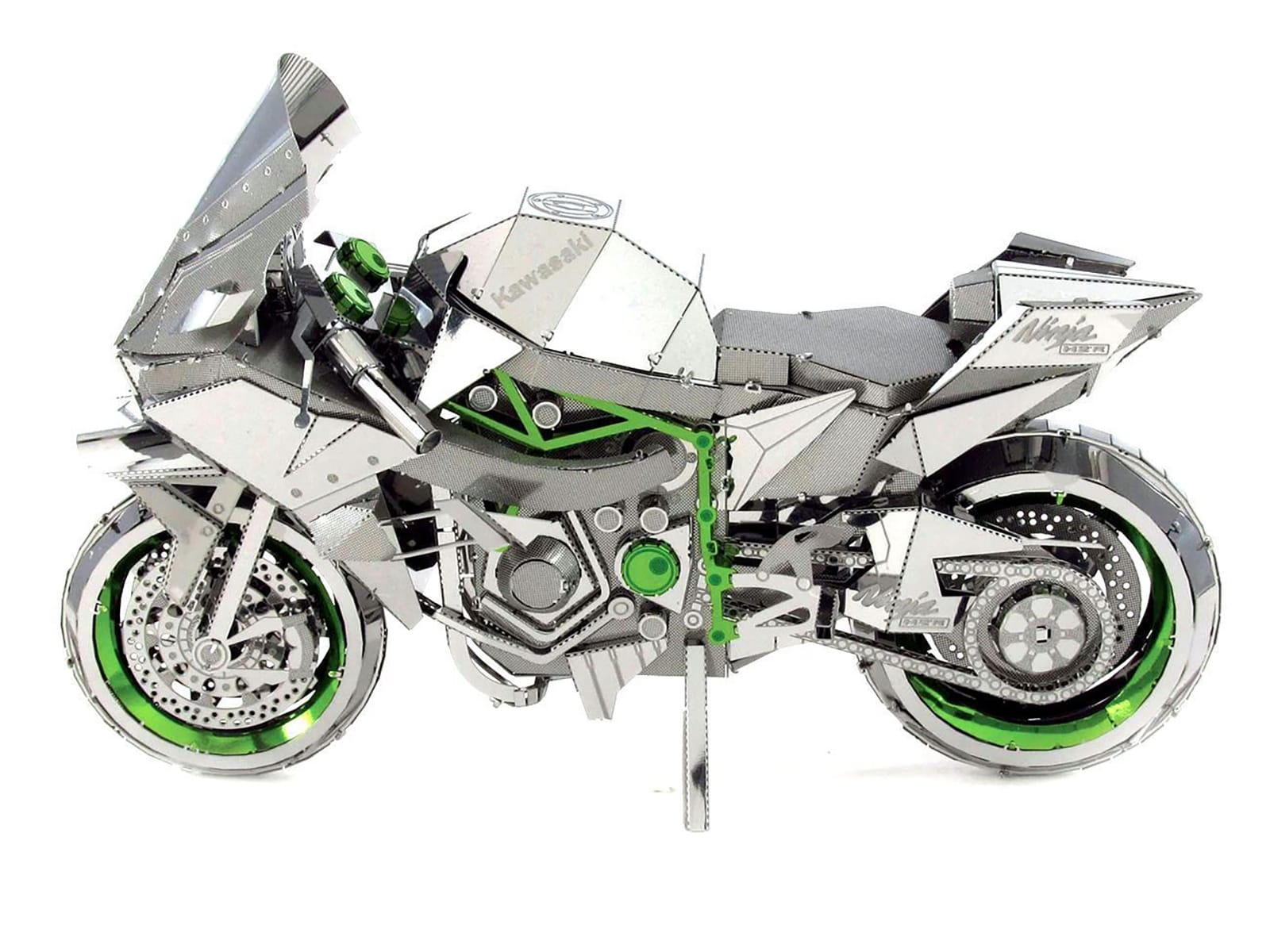 Model Kit Kawasaki Ninja H2R Motorcycle (Expert Difficulty) Steel Model by Metal Earth - Image 2
