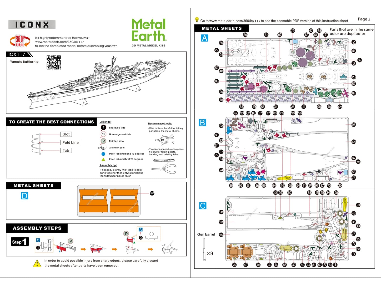 Model Kit Yamato Battleship "Imperial Japanese Navy" (Challenging Difficulty) Steel Model by Metal Earth - Image 6