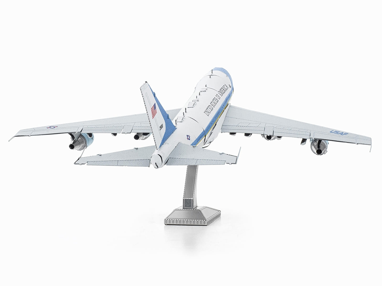 Model Kit Boeing 747 Transport Aircraft "Air Force One Presidential Plane" United States Air Force (Moderate Difficulty) Steel Model by Metal Earth - Image 3