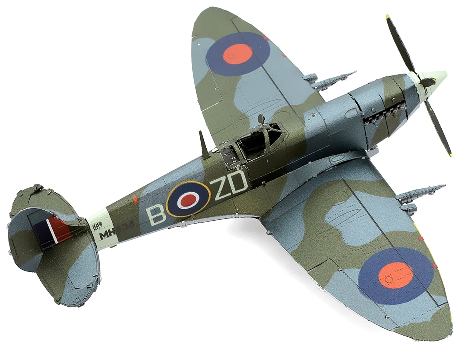 Model Kit Supermarine Spitfire Fighter Aircraft "British Royal Air Force" (Moderate Difficulty) Steel Model by Metal Earth - Image 4