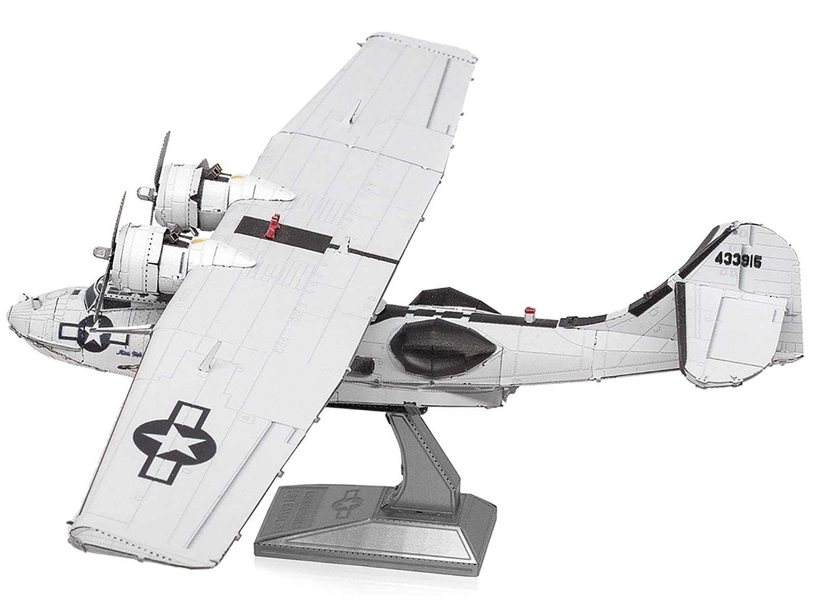 Model Kit Consolidated PBY Catalina Amphibious Aircraft "Miss Pick Up" United States Army Air Forces (Moderate Difficulty) Steel Model by Metal Earth - Image 2