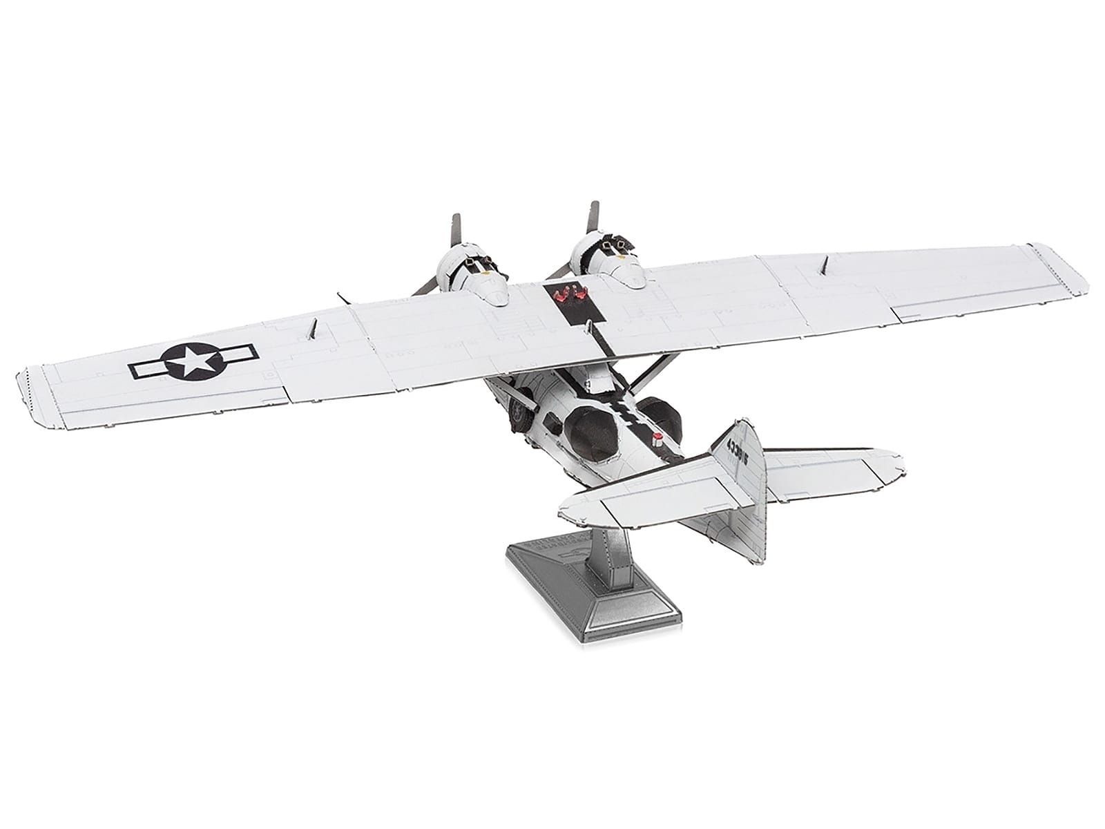 Model Kit Consolidated PBY Catalina Amphibious Aircraft "Miss Pick Up" United States Army Air Forces (Moderate Difficulty) Steel Model by Metal Earth - Image 3