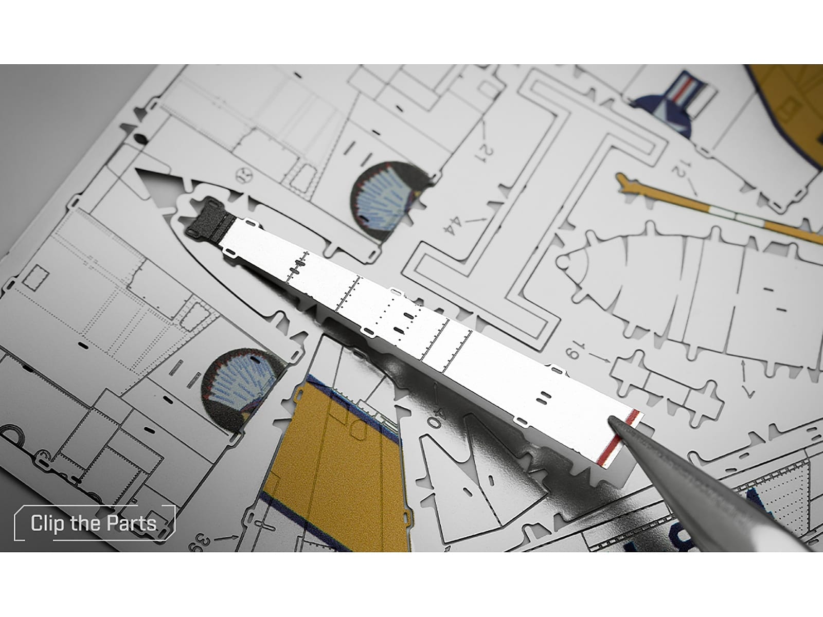 Model Kit North American F-86 Sabre Fighter Aircraft "Jolley Roger" United States Air Force (Moderate Difficulty) Steel Model by Metal Earth - Image 4
