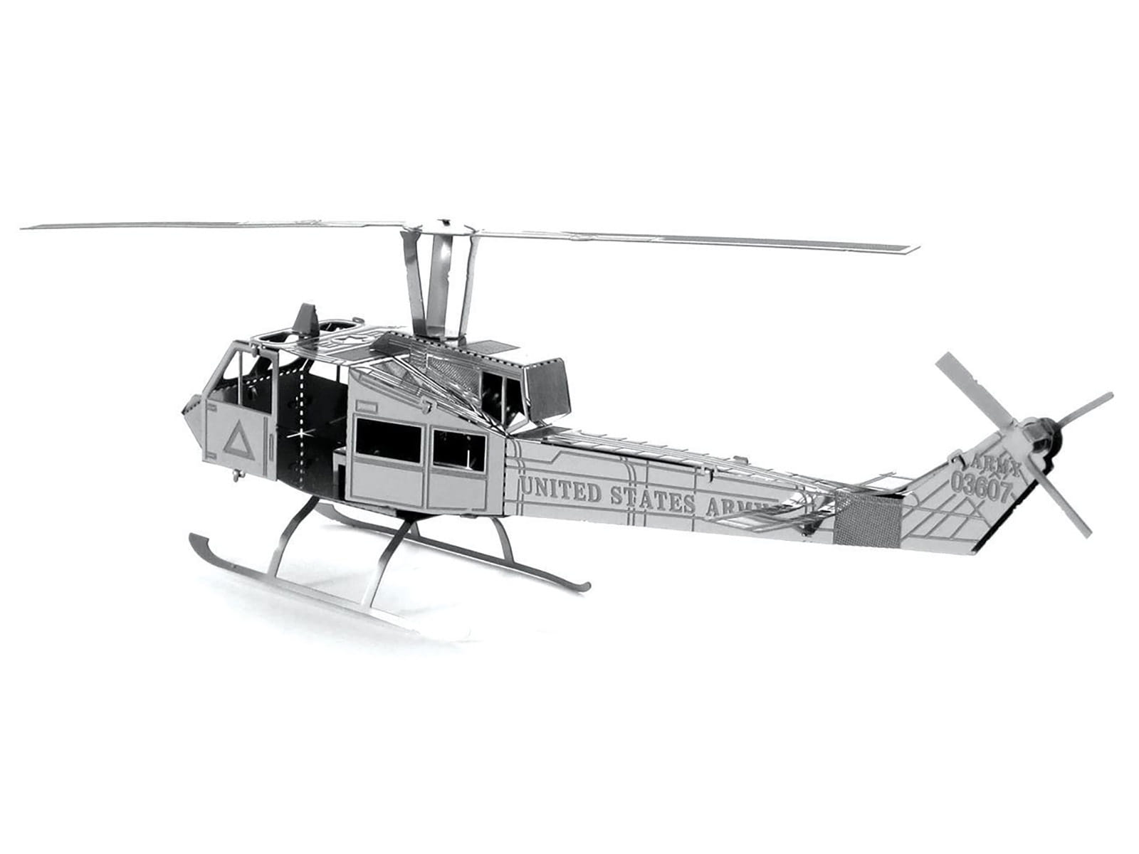 Model Kit Bell UH-1 Iroquois "Huey" Helicopter "United States Army" (Easy Difficulty) Steel Model by Metal Earth - Image 2