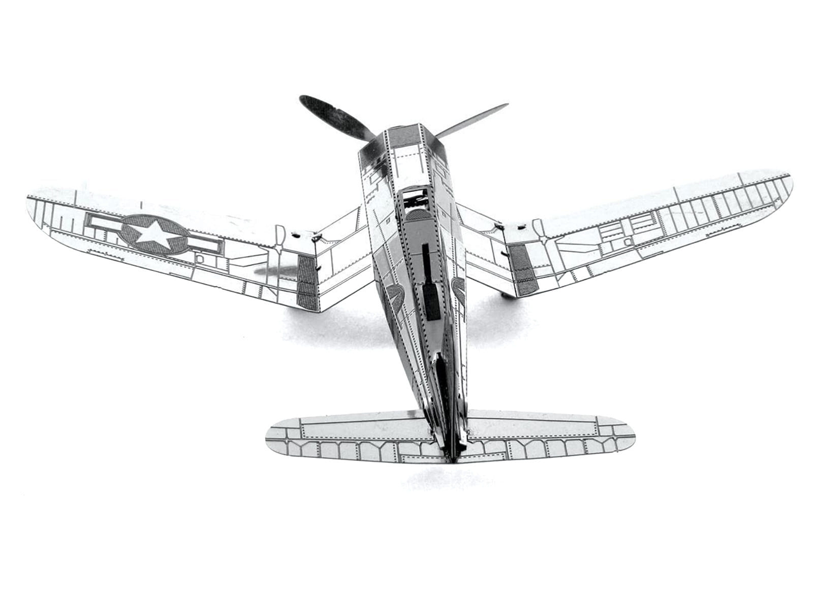 Model Kit Vought F4U Corsair Fighter Aircraft "United States Navy" (Moderate Difficulty) Steel Model by Metal Earth - Image 2