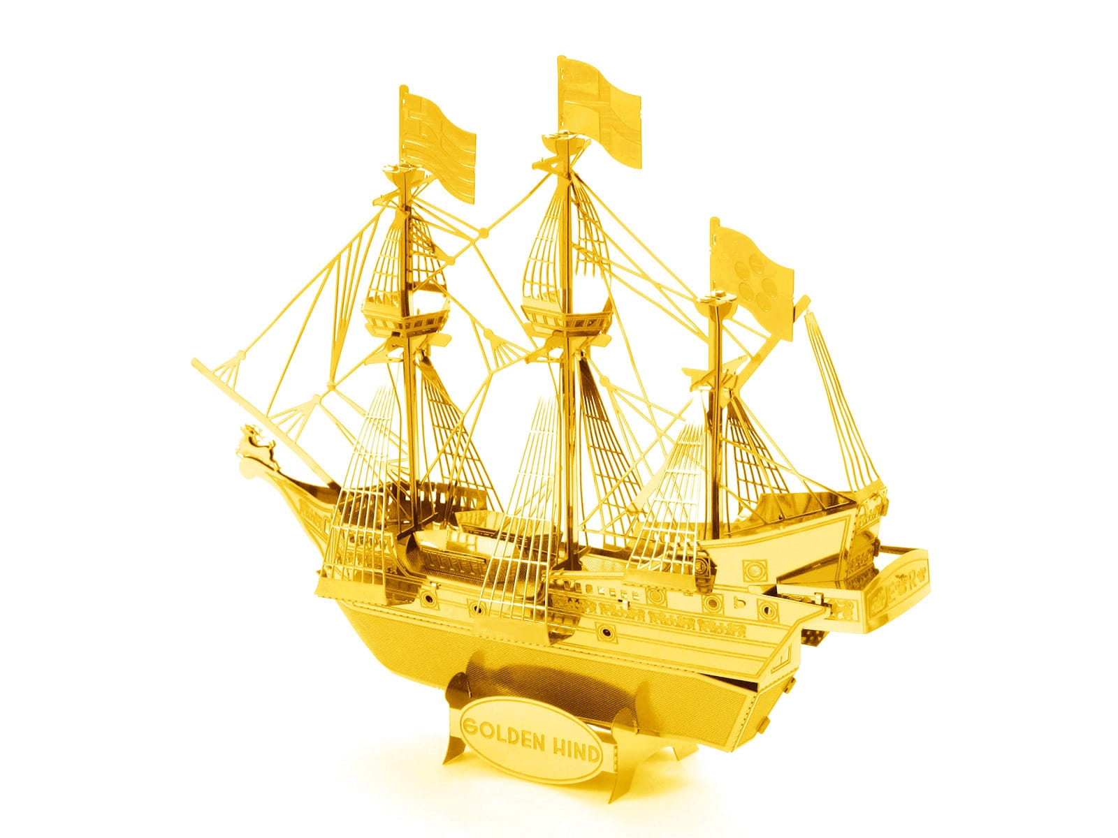 Model Kit Golden Hind Galleon Gold Version (Moderate Difficulty) Steel Model by Metal Earth - Image 2