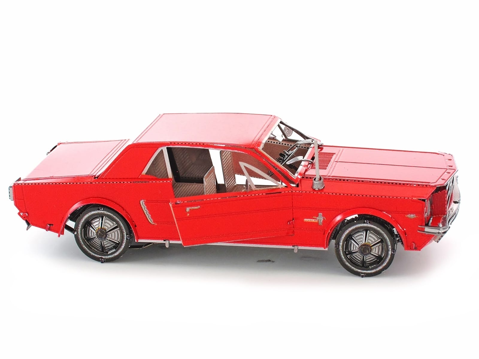Model Kit 1965 Ford Mustang Red (Moderate Difficulty) Steel Model by Metal Earth - Image 2