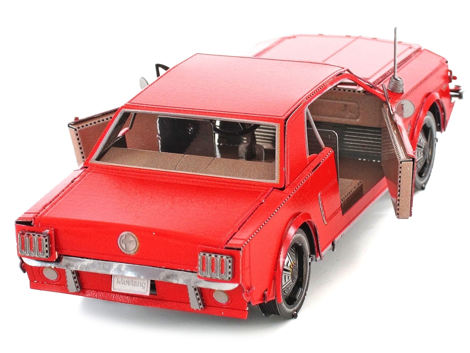 Model Kit 1965 Ford Mustang Red (Moderate Difficulty) Steel Model by Metal Earth - Image 3