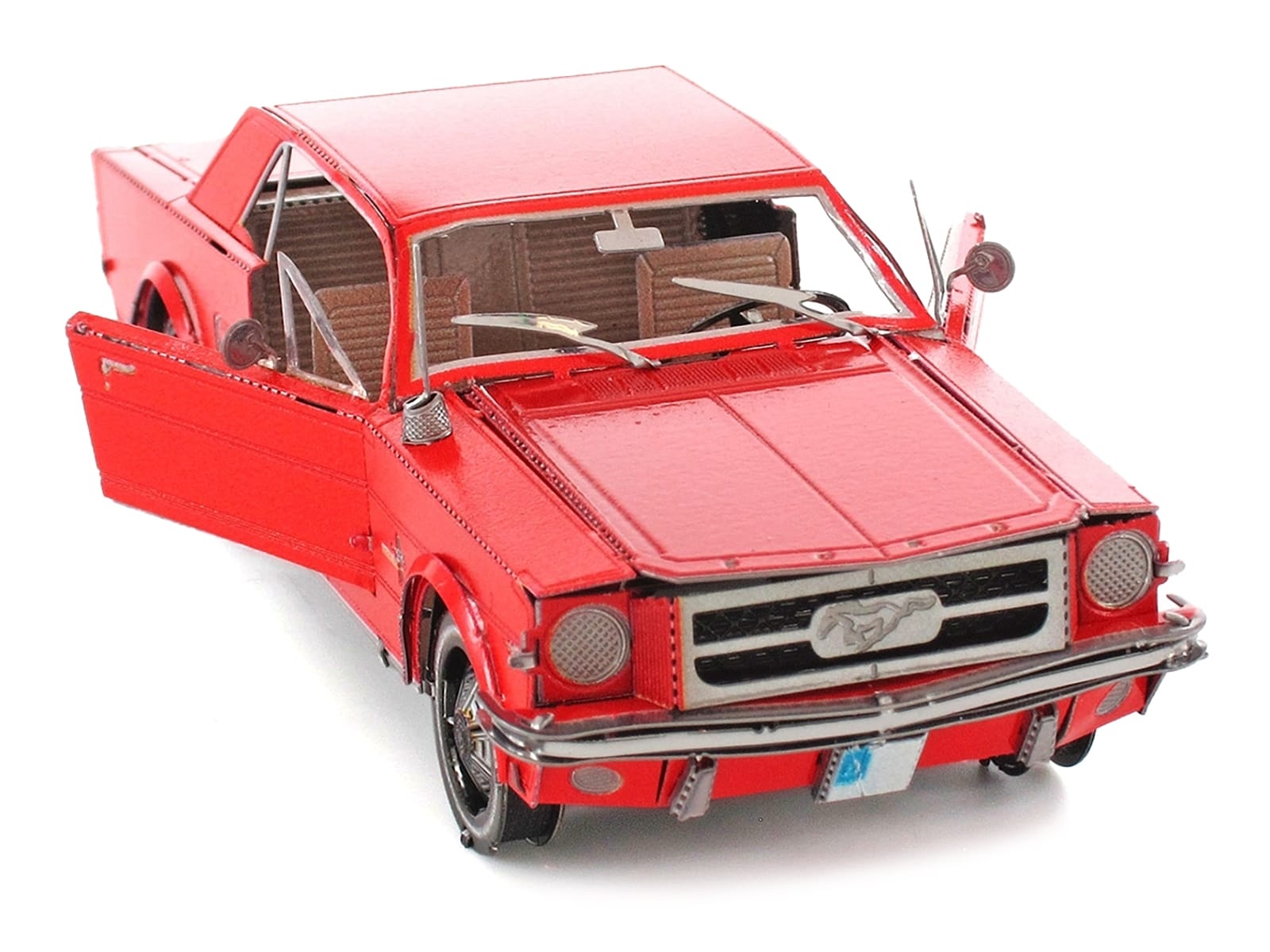Model Kit 1965 Ford Mustang Red (Moderate Difficulty) Steel Model by Metal Earth - Image 4