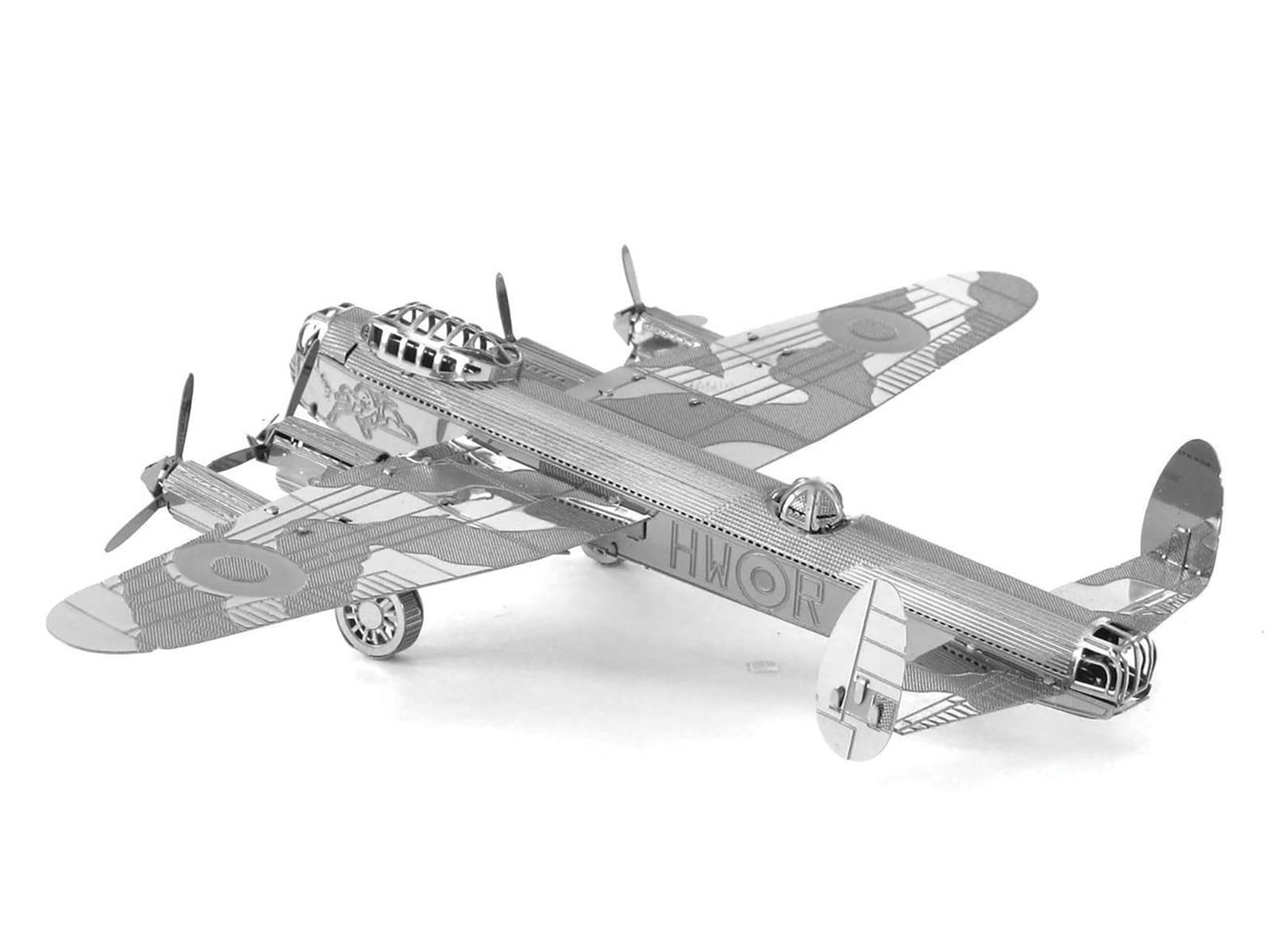 Model Kit Avro Lancaster Bomber Aircraft "Royal Air Force" (Moderate Difficulty) Steel Model by Metal Earth - Image 3