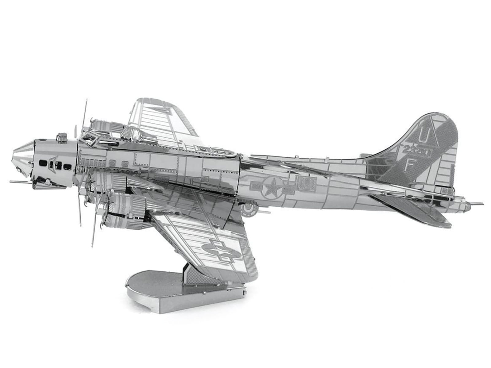 Model Kit Boeing B-17 Flying Fortress Bomber Aircraft (Moderate Difficulty) Steel Model by Metal Earth - Image 2
