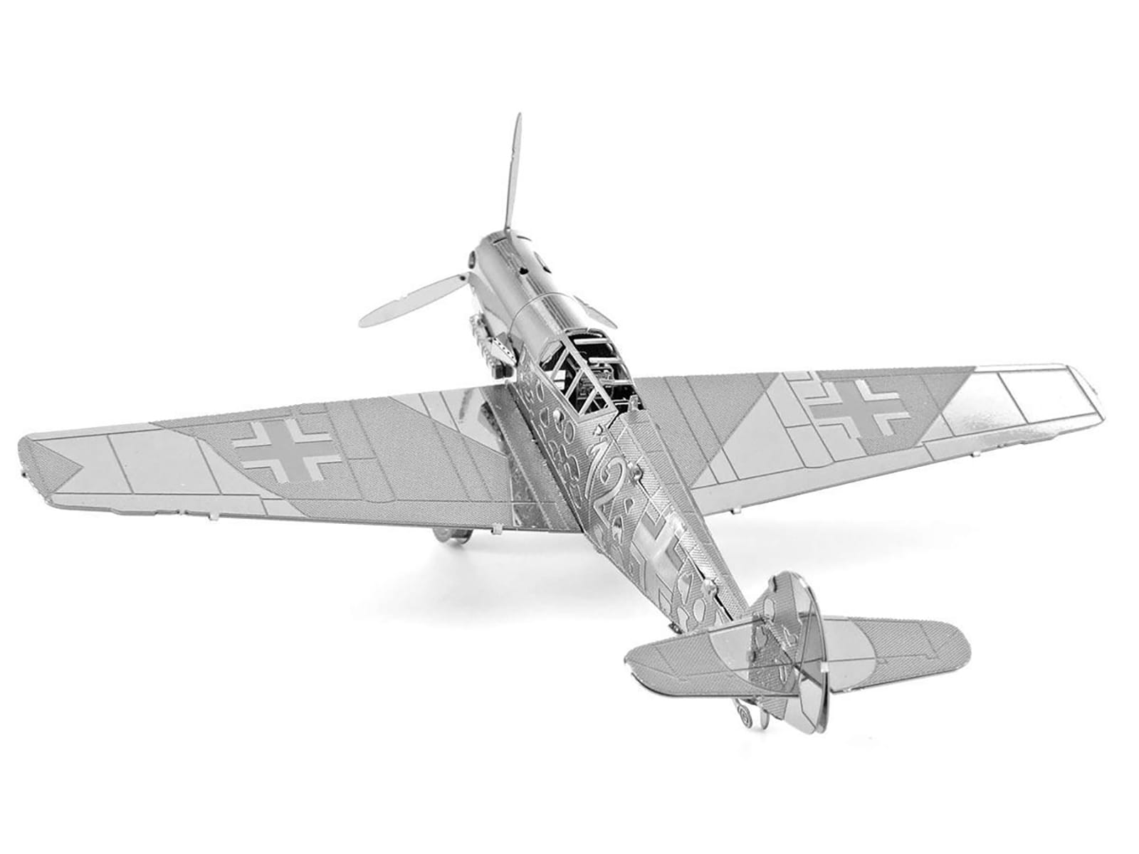 Model Kit Messerschmitt BF-109 Fighter Aircraft "German Luftwaffe" (Moderate Difficulty) Steel Model by Metal Earth - Image 2