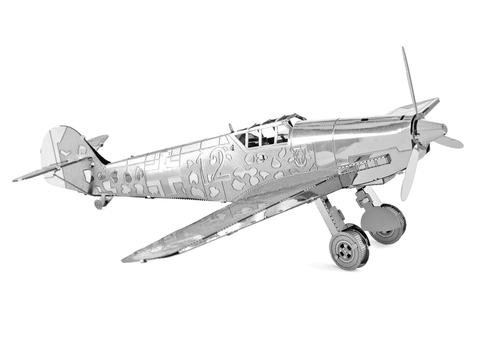 Model Kit Messerschmitt BF-109 Fighter Aircraft "German Luftwaffe" (Moderate Difficulty) Steel Model by Metal Earth - Image 4