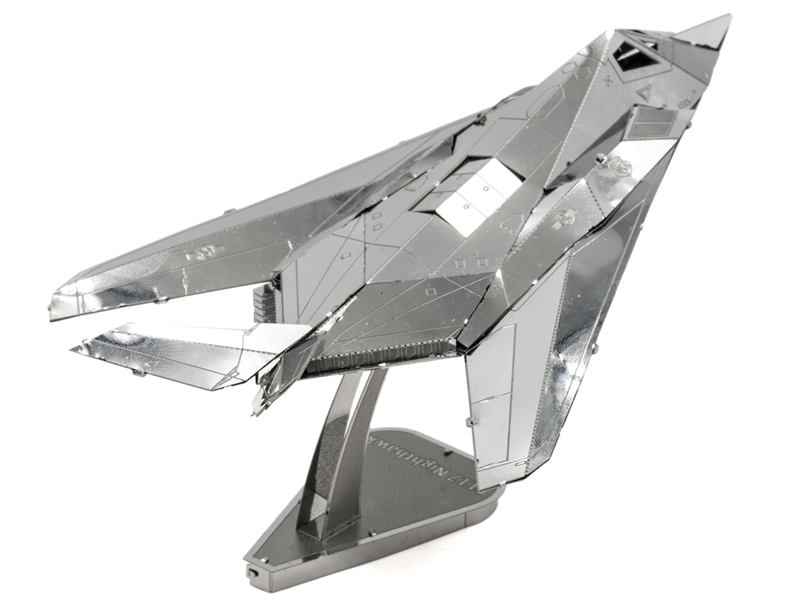 Model Kit Lockheed Martin F-117 Nighthawk Stealth Aircraft "United States Air Force" (Moderate Difficulty) Steel Model by Metal Earth - Image 2