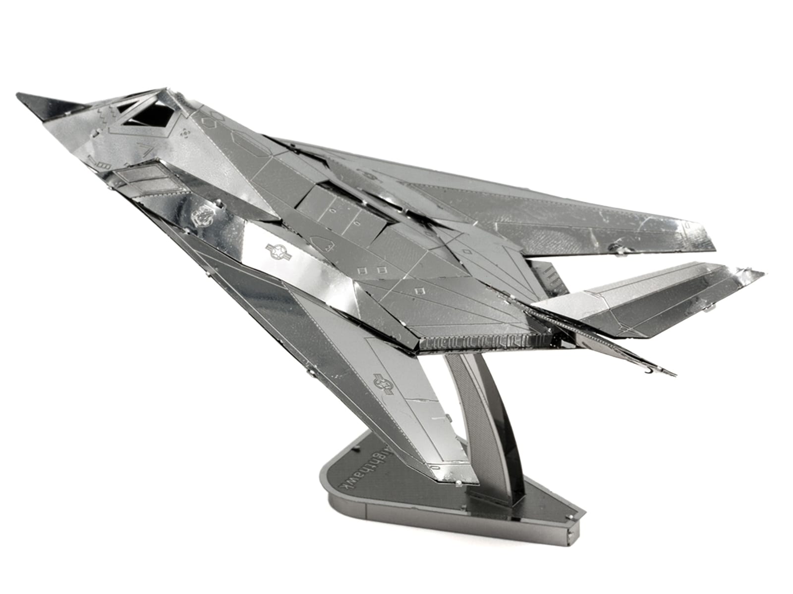 Model Kit Lockheed Martin F-117 Nighthawk Stealth Aircraft "United States Air Force" (Moderate Difficulty) Steel Model by Metal Earth - Image 3