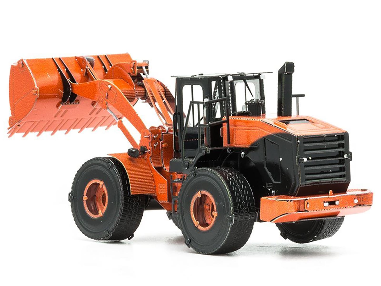 Model Kit Wheel Loader Orange and Black (Challenging Difficulty) Steel Model by Metal Earth - Image 2