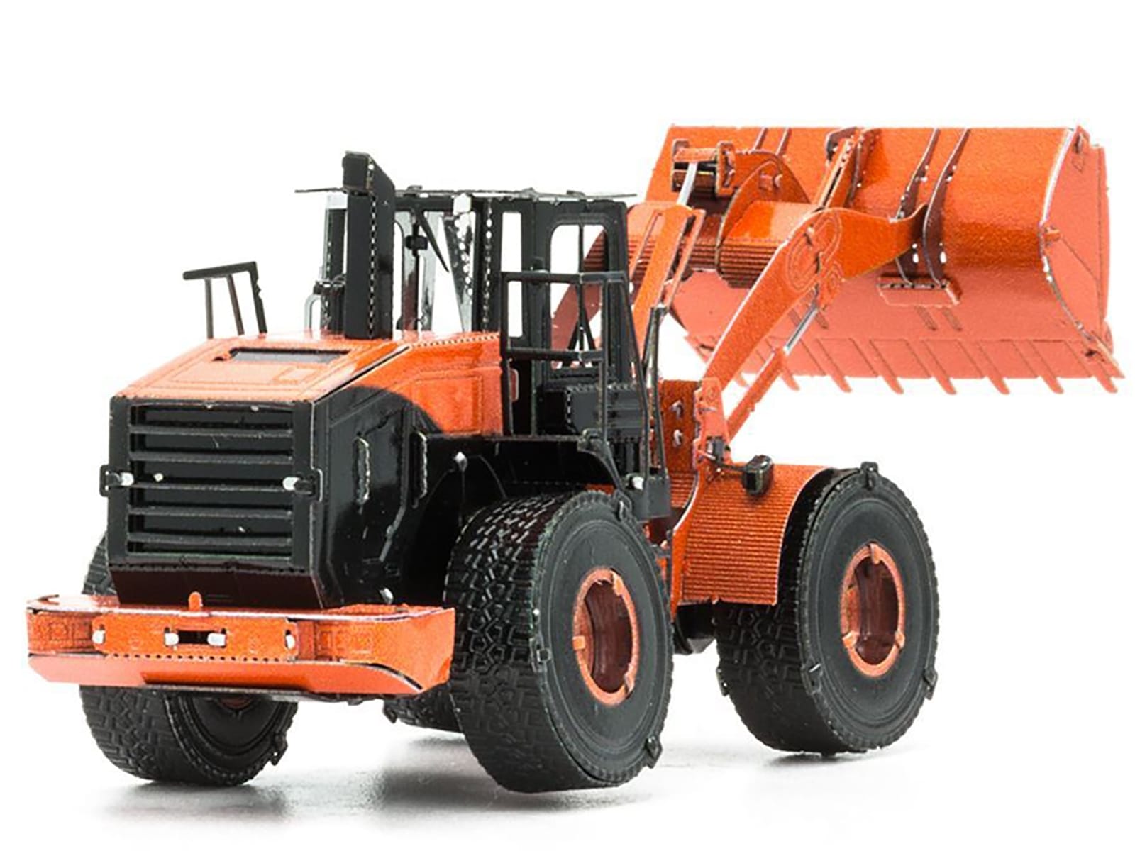Model Kit Wheel Loader Orange and Black (Challenging Difficulty) Steel Model by Metal Earth - Image 4